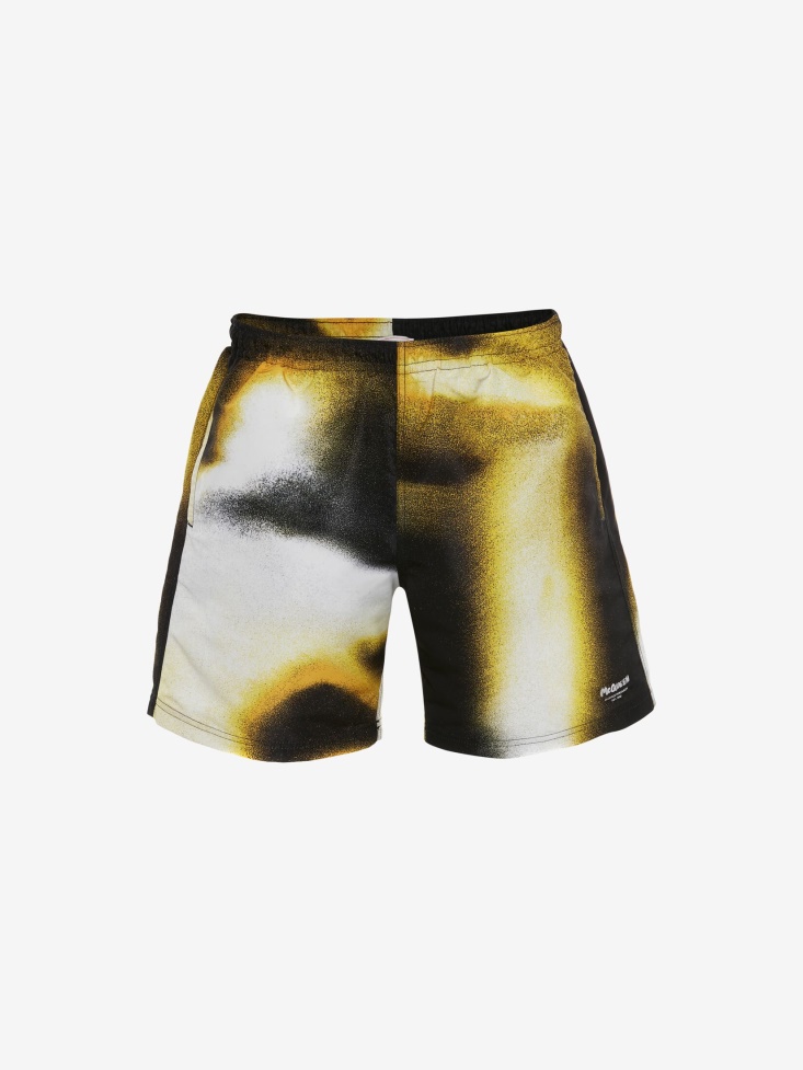 Black/Ivory Men's Silhouette Swim Shorts Fashion Alexander McQueen
