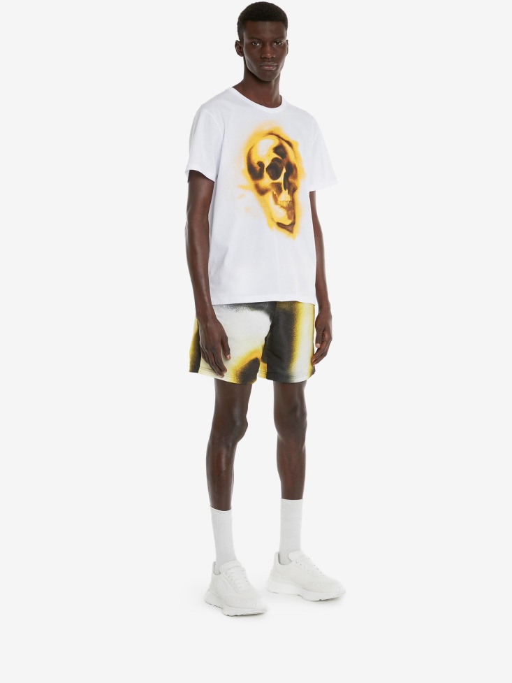 Black/Ivory Men's Silhouette Swim Shorts Fashion Alexander McQueen
