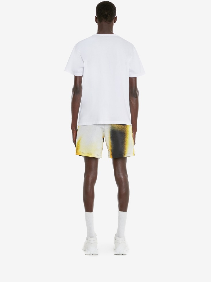 Black/Ivory Men's Silhouette Swim Shorts Fashion Alexander McQueen