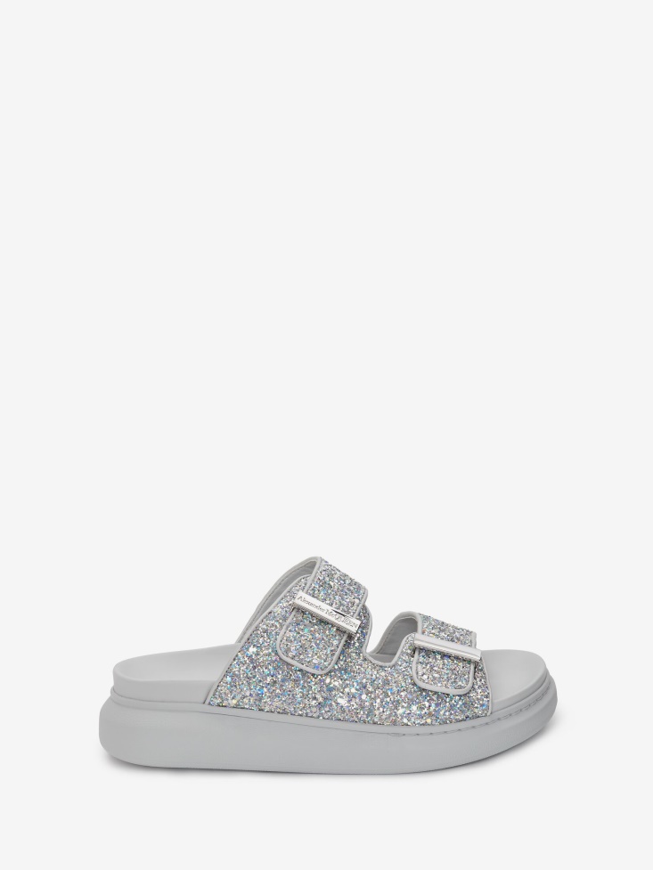 Fashion Alexander McQueen Women's Oversized Hybrid Slide Silver