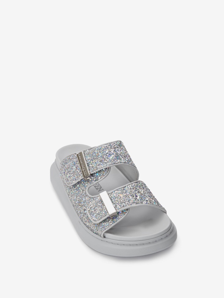 Fashion Alexander McQueen Women's Oversized Hybrid Slide Silver