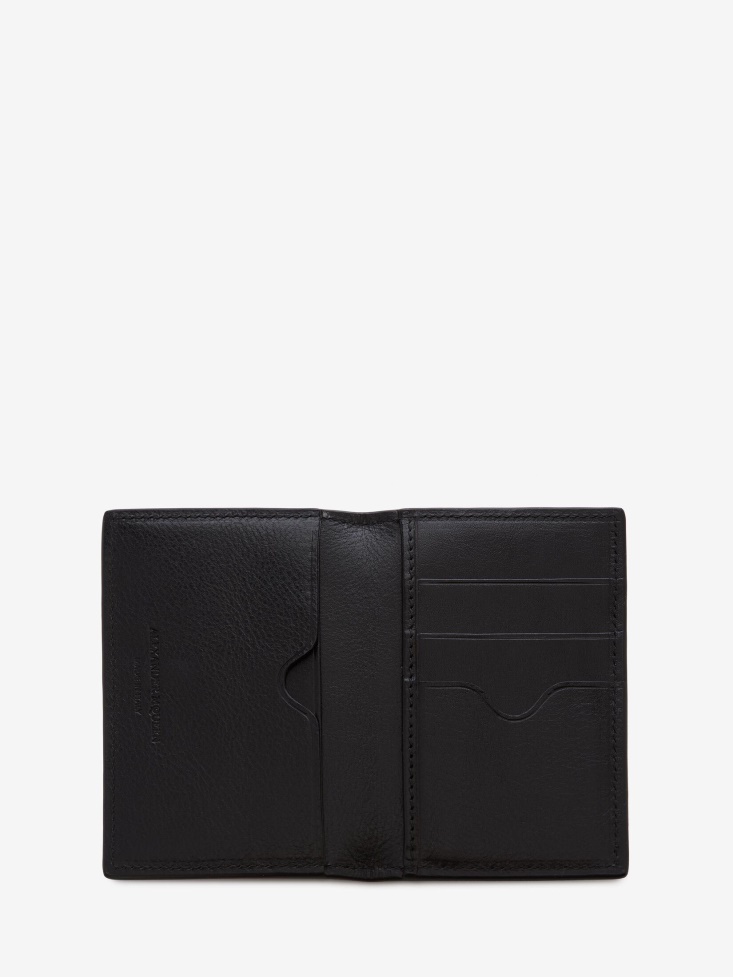 Black Fashion Alexander McQueen Men's Studded Leather Pocket Organiser