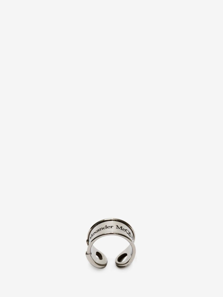 Fashion Alexander McQueen Men's Safety Pin Ring Multicolour