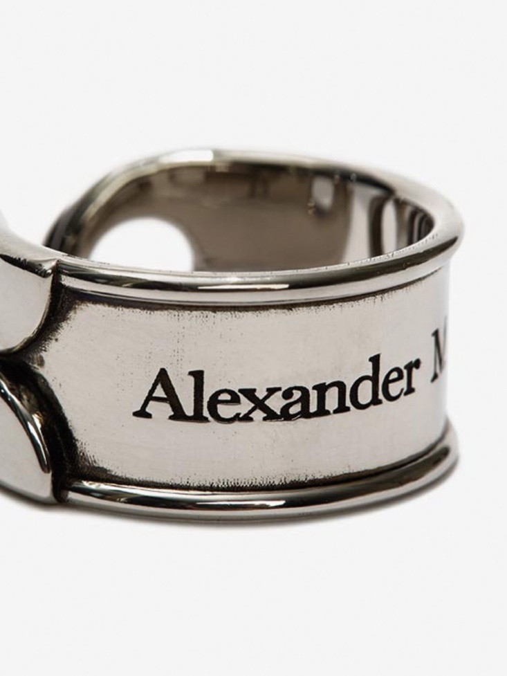 Fashion Alexander McQueen Men's Safety Pin Ring Multicolour