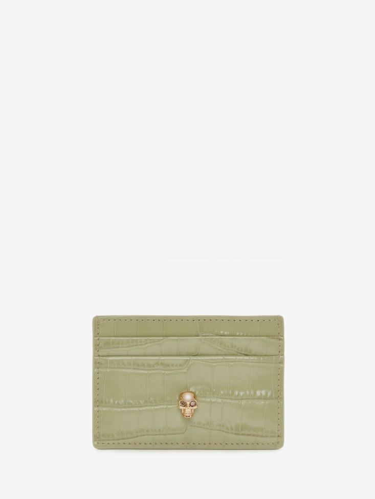 Women's Skull Card Holder Fashion Alexander McQueen Sage