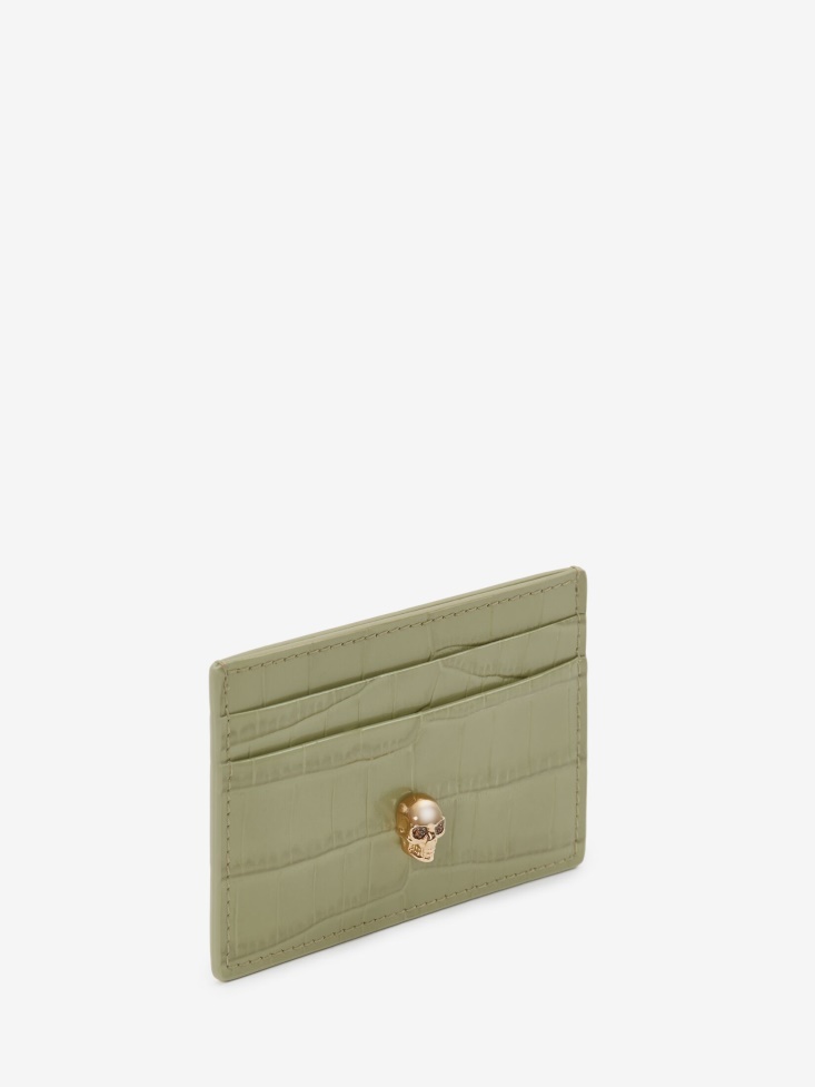 Women's Skull Card Holder Fashion Alexander McQueen Sage