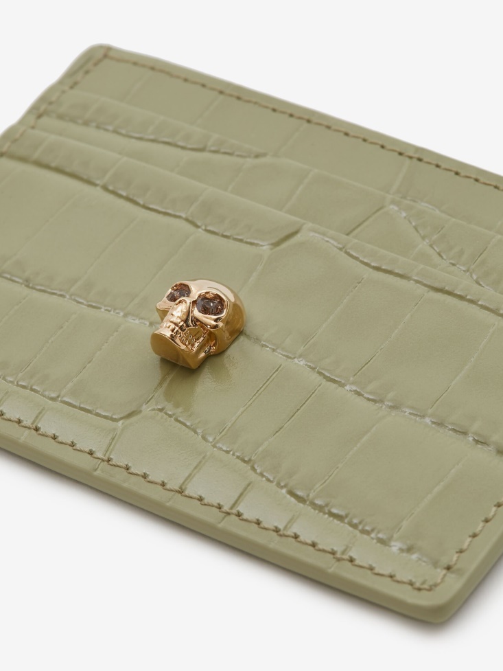 Women's Skull Card Holder Fashion Alexander McQueen Sage