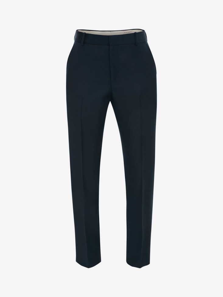 Men's Tailored Cigarette Trousers Fashion Alexander McQueen Indigo