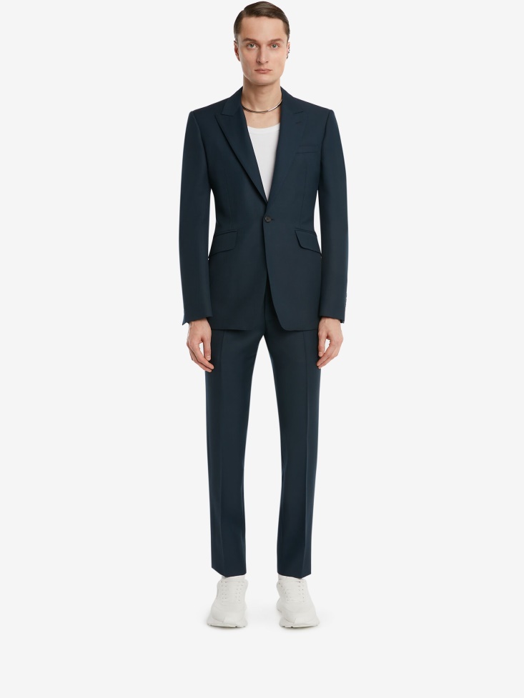 Men's Tailored Cigarette Trousers Fashion Alexander McQueen Indigo