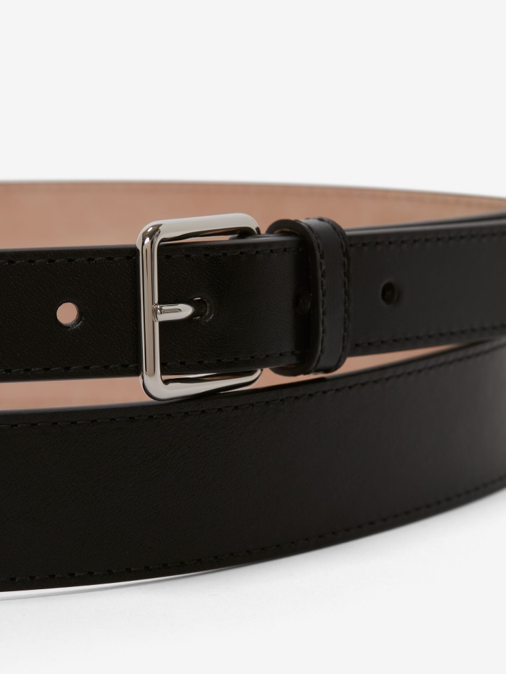 Black Fashion Alexander McQueen Women's Thin Double Belt