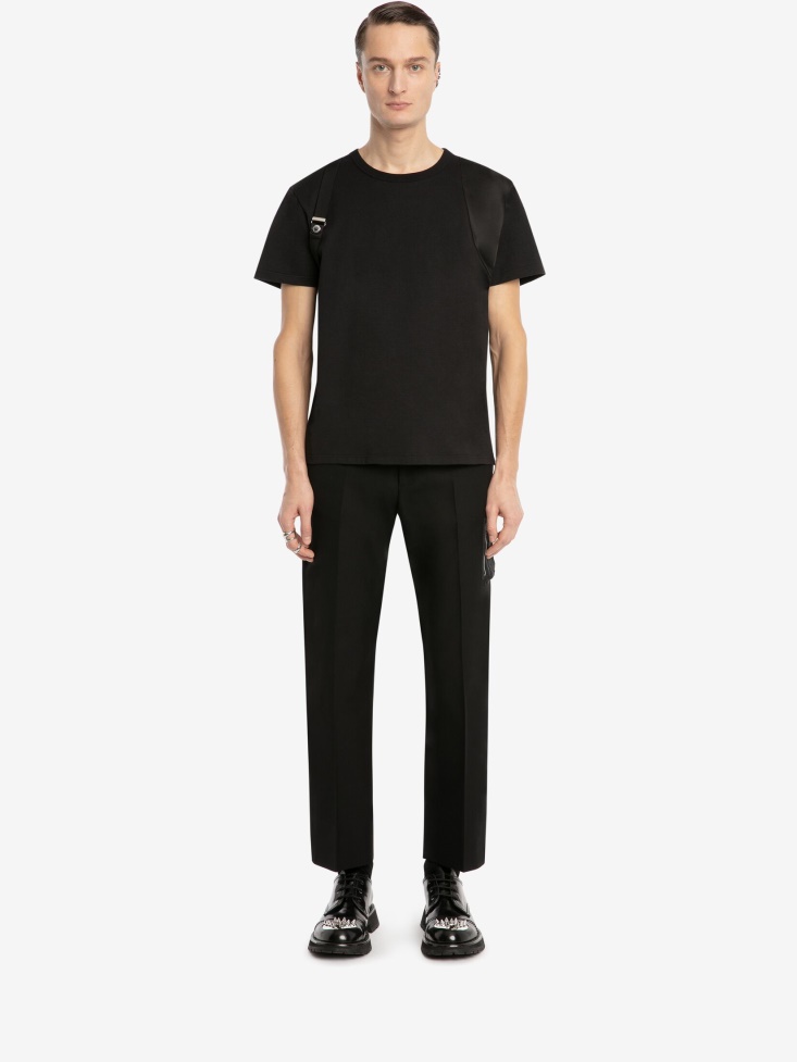 Fashion Alexander McQueen Black Men's Ma-1 Pocket Tailored Trousers