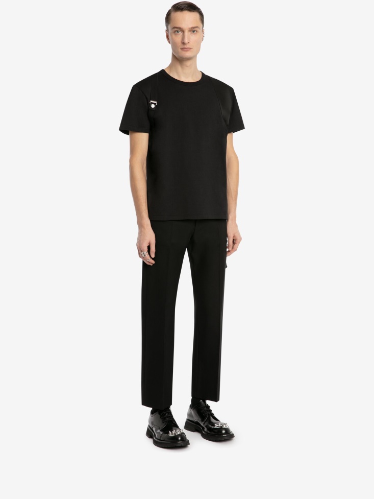 Fashion Alexander McQueen Black Men's Ma-1 Pocket Tailored Trousers