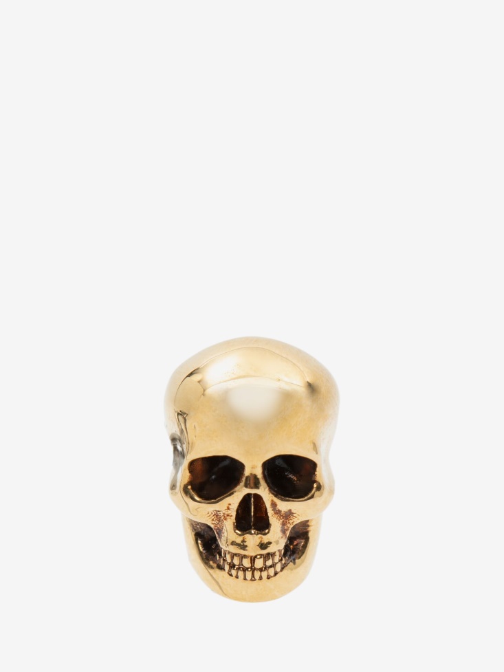 Men's Skull Pin Badge Fashion Alexander McQueen Antique Gold