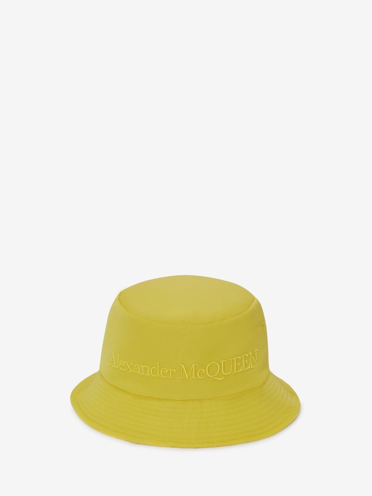 Women's Padded Bucket Hat Fashion Alexander McQueen Lemon