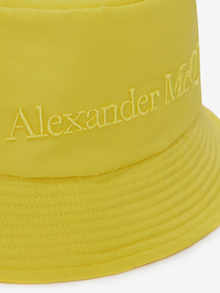 Women's Padded Bucket Hat Fashion Alexander McQueen Lemon