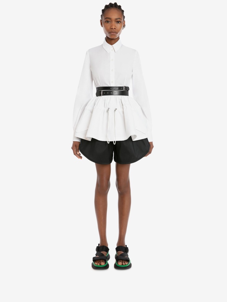 Fashion Alexander McQueen Women's Polyfaille Shorts Black