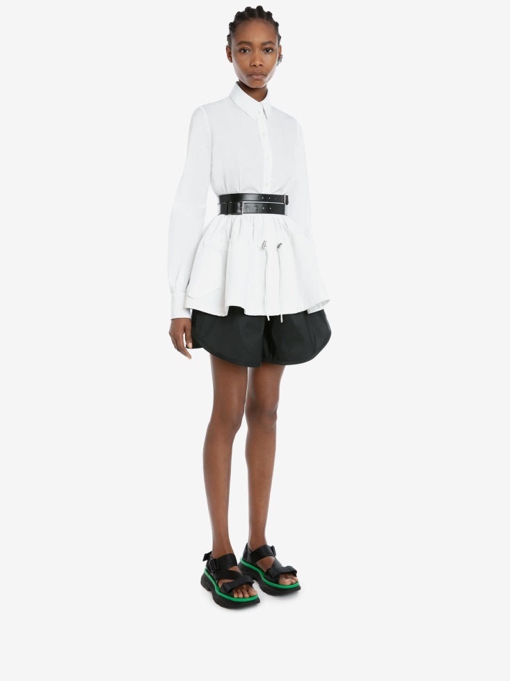 Fashion Alexander McQueen Women's Polyfaille Shorts Black