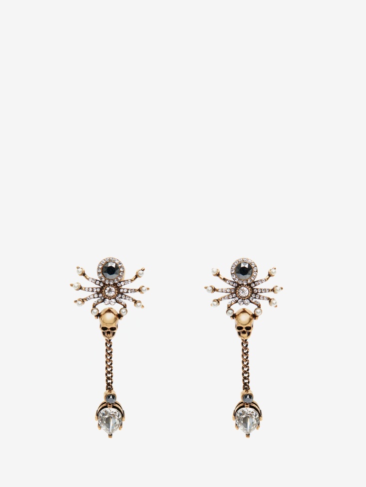 Fashion Alexander McQueen Women's Jewelled Spider Earrings Gold