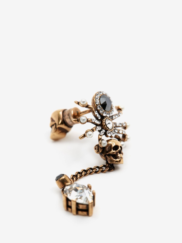 Fashion Alexander McQueen Women's Jewelled Spider Earrings Gold