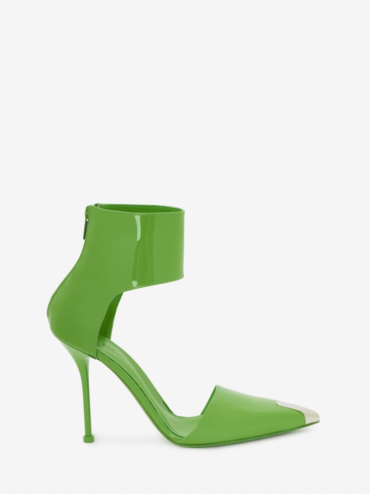 Women's Harness Punk Pump Fashion Alexander McQueen Acid Green/Silver