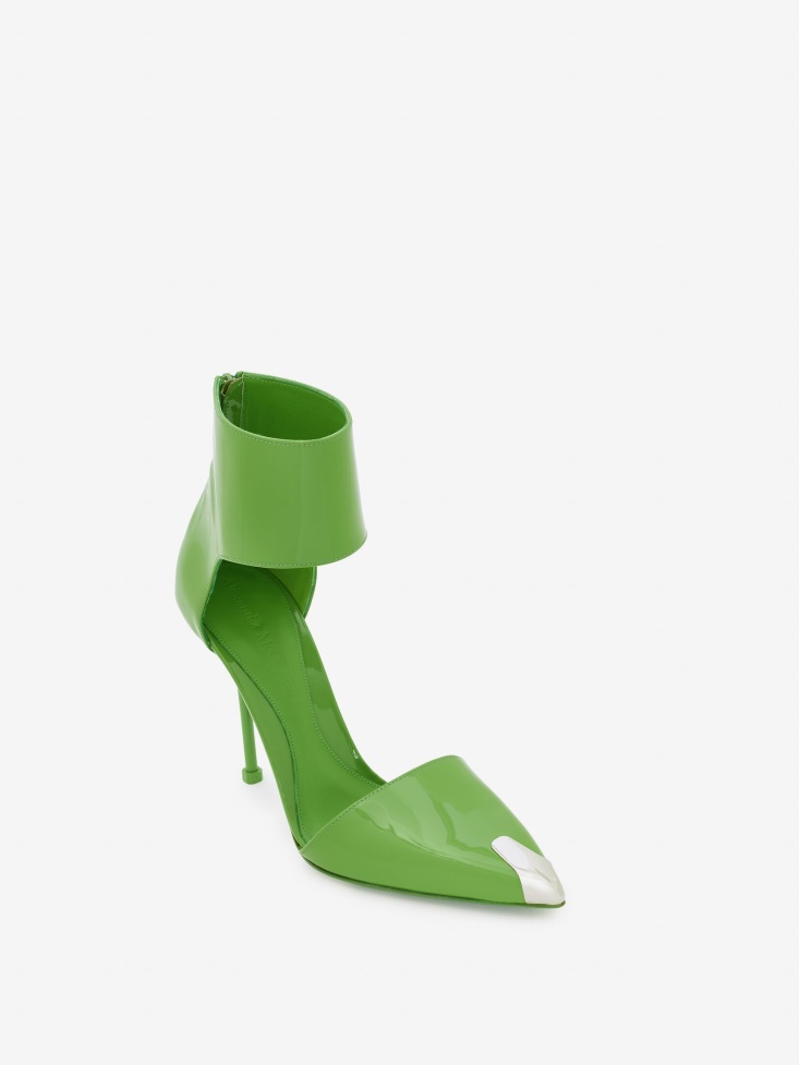 Women's Harness Punk Pump Fashion Alexander McQueen Acid Green/Silver