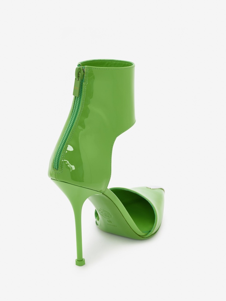 Women's Harness Punk Pump Fashion Alexander McQueen Acid Green/Silver
