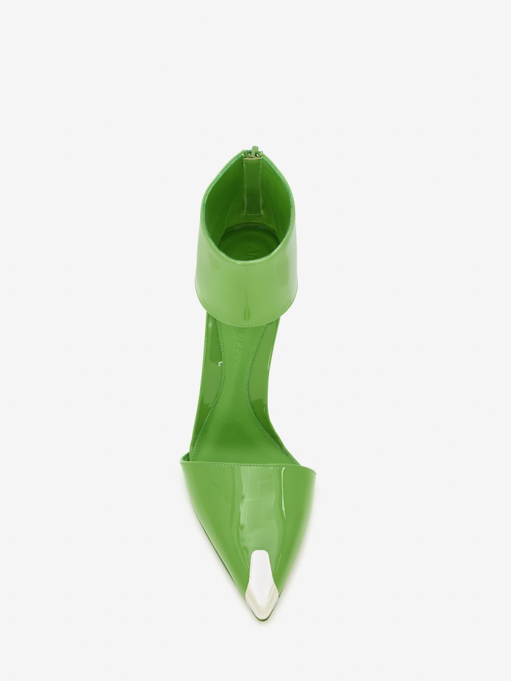 Women's Harness Punk Pump Fashion Alexander McQueen Acid Green/Silver