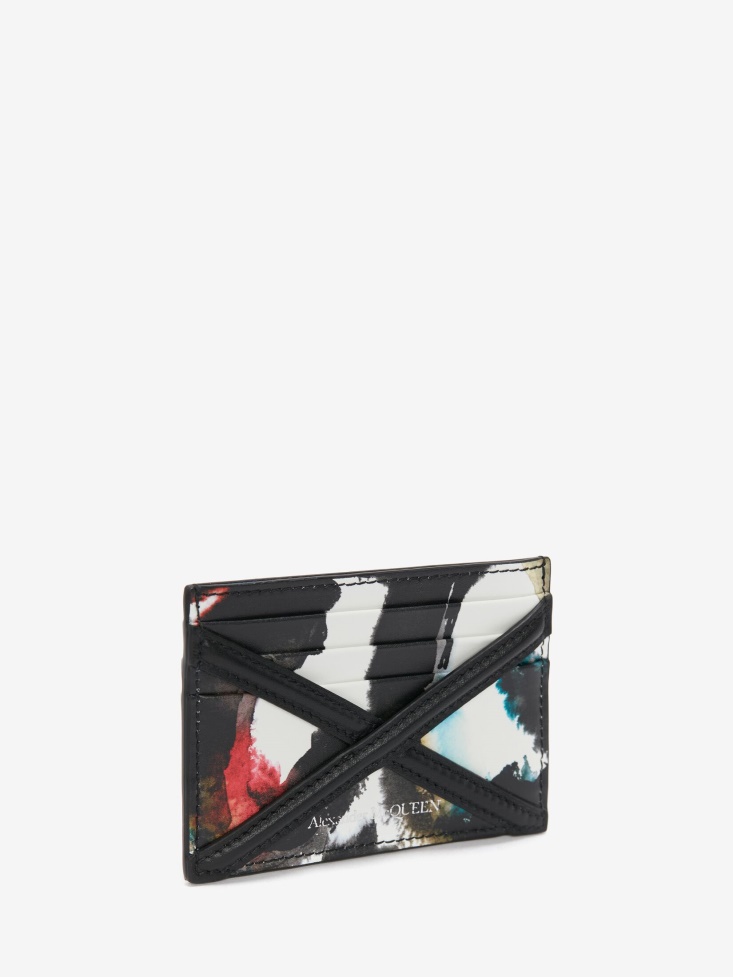 Men's Watercolour Graffiti The Harness Card Holder Multicolour Fashion Alexander McQueen