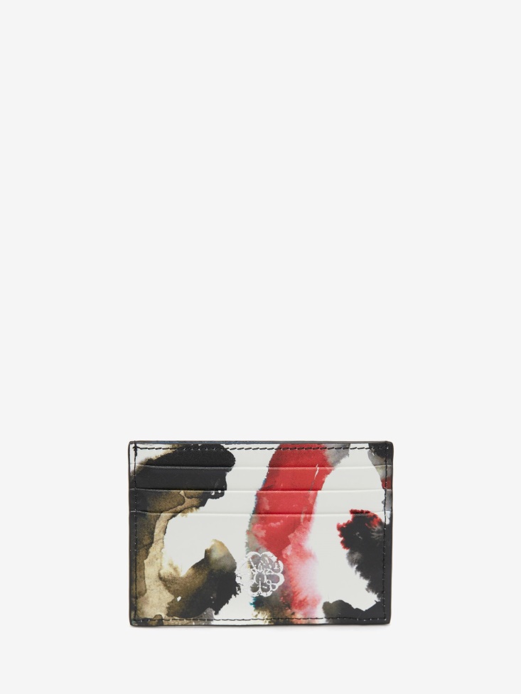 Men's Watercolour Graffiti The Harness Card Holder Multicolour Fashion Alexander McQueen