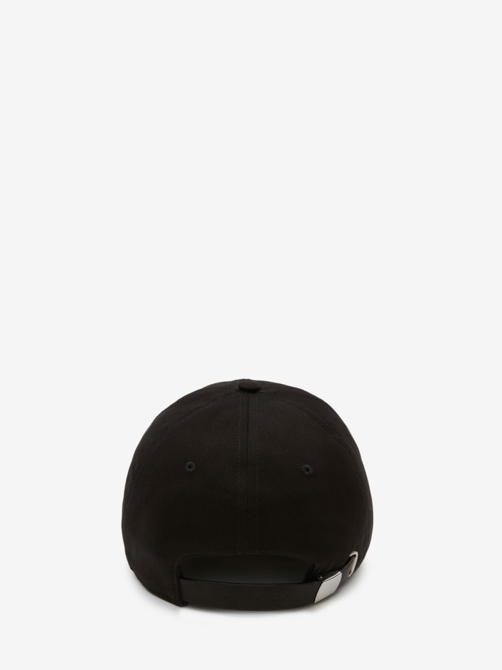 Men's in Signature Baseball Cap Fashion Alexander McQueen Black/Ivory