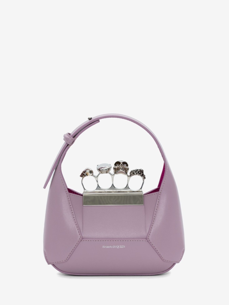 Women's The Jewelled Hobo Mini Bag Fashion Alexander McQueen Antique Pink