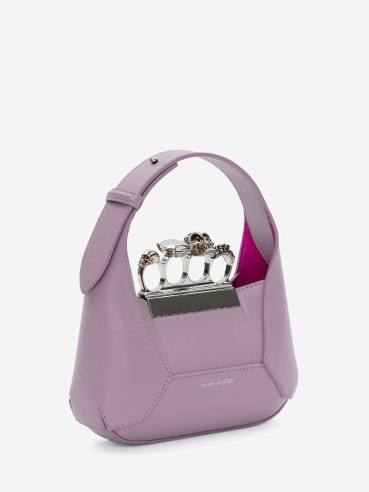 Women's The Jewelled Hobo Mini Bag Fashion Alexander McQueen Antique Pink