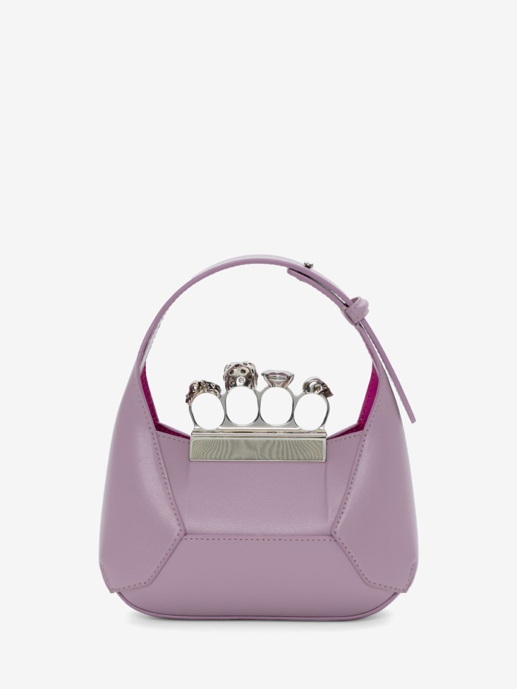 Women's The Jewelled Hobo Mini Bag Fashion Alexander McQueen Antique Pink
