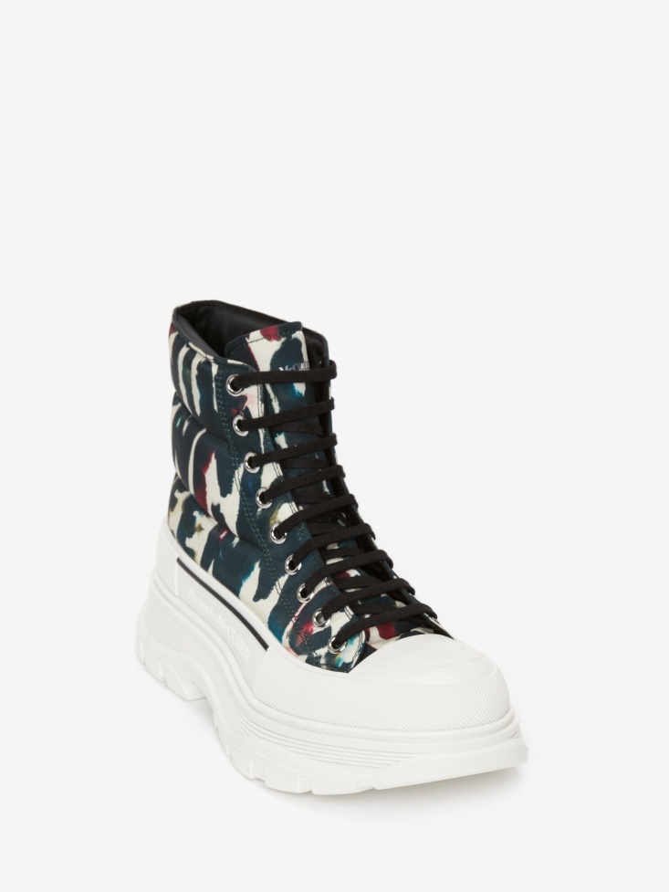 Men's Watercolour Graffiti Tread Slick Boot Multicolour Fashion Alexander McQueen