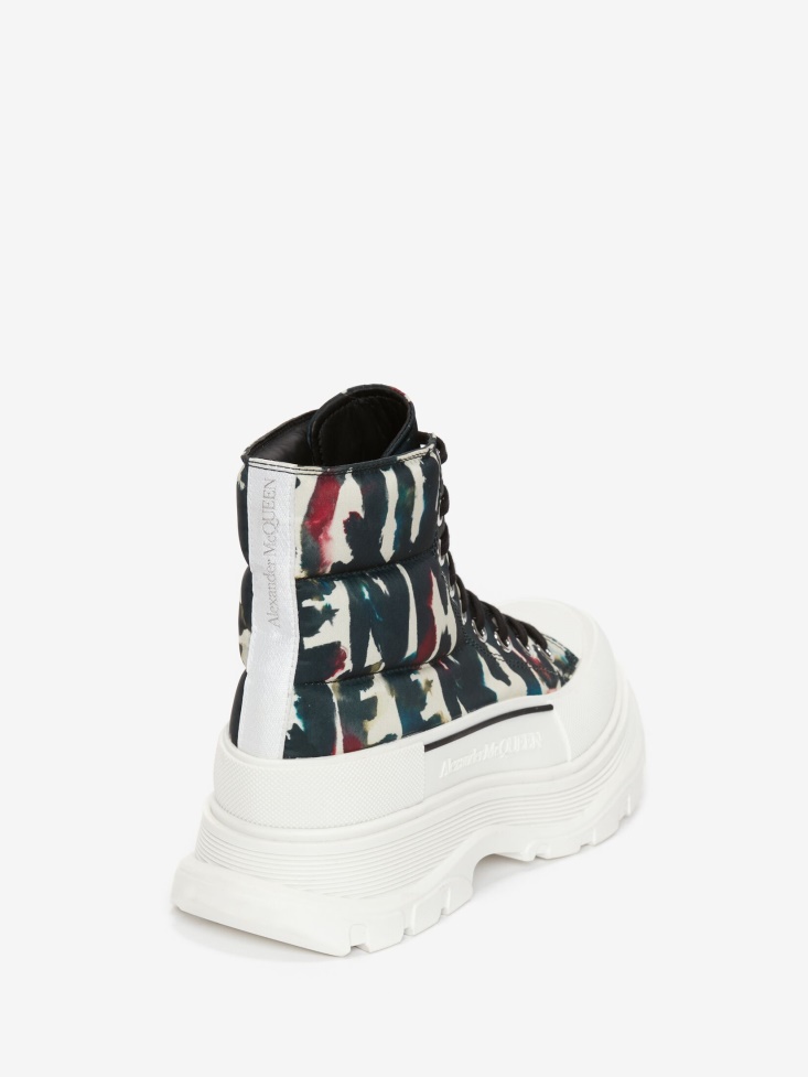 Men's Watercolour Graffiti Tread Slick Boot Multicolour Fashion Alexander McQueen
