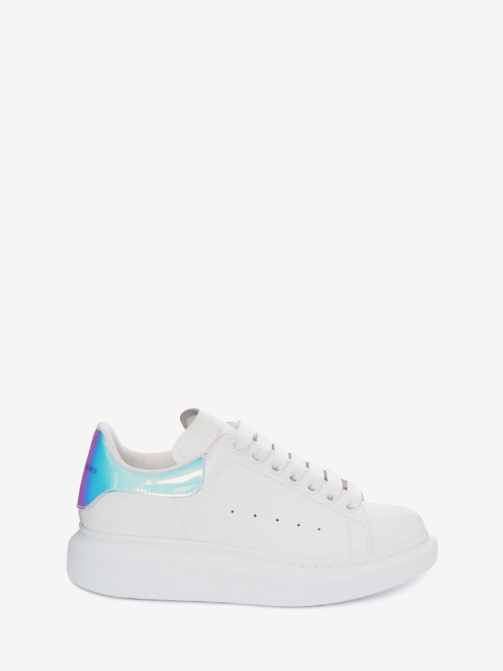 White/Shock Pink Fashion Alexander McQueen Women's Oversized Sneaker