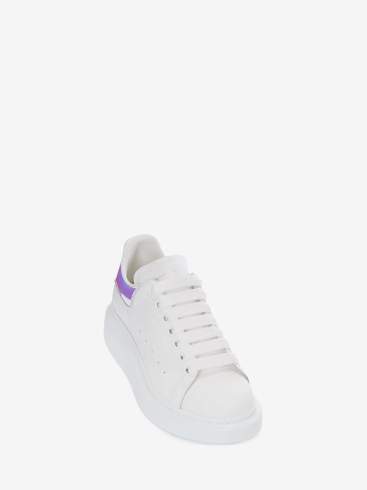 White/Shock Pink Fashion Alexander McQueen Women's Oversized Sneaker