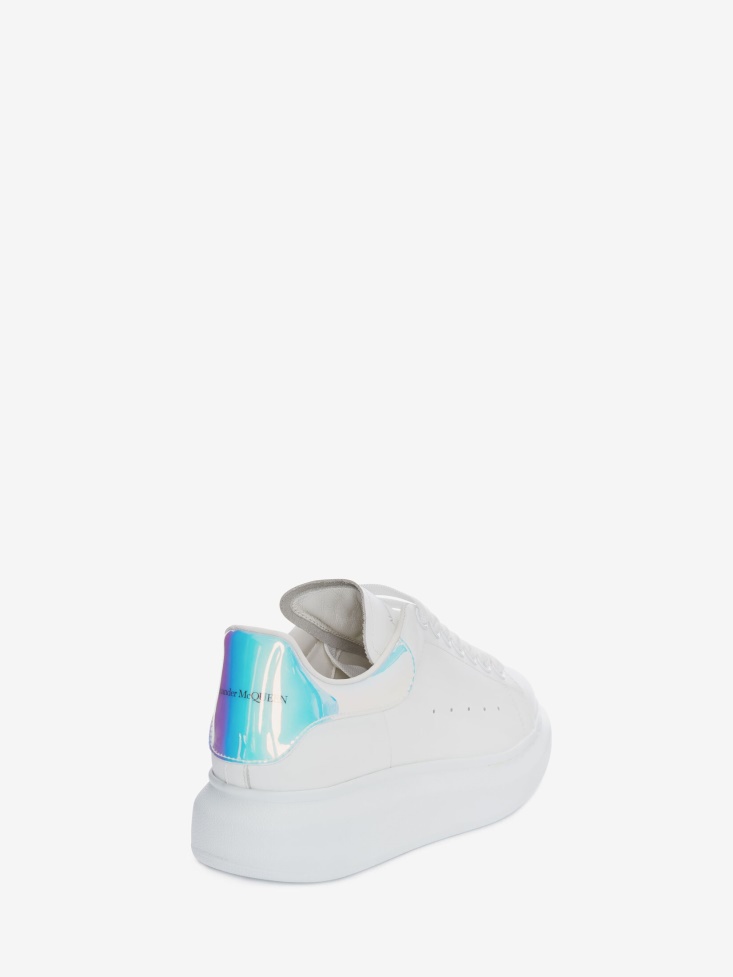 White/Shock Pink Fashion Alexander McQueen Women's Oversized Sneaker