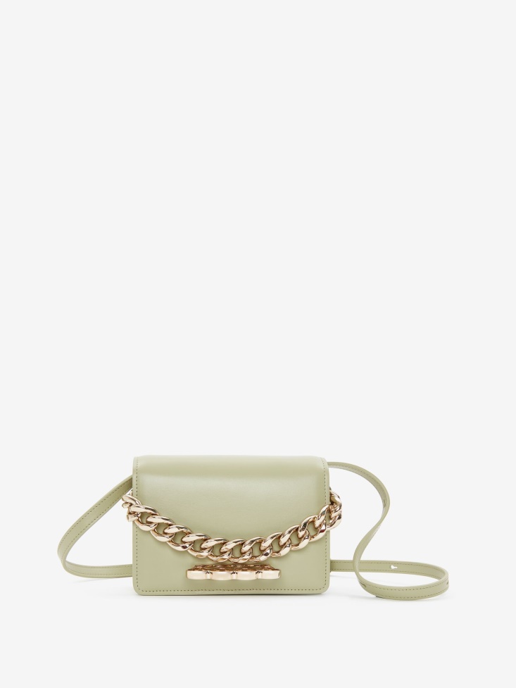 Fashion Alexander McQueen Women's The Four Ring Mini With Chain Sage