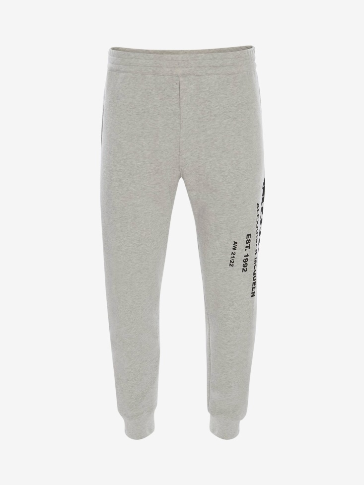 Pale Grey Fashion Alexander McQueen Men's in Graffiti Joggers