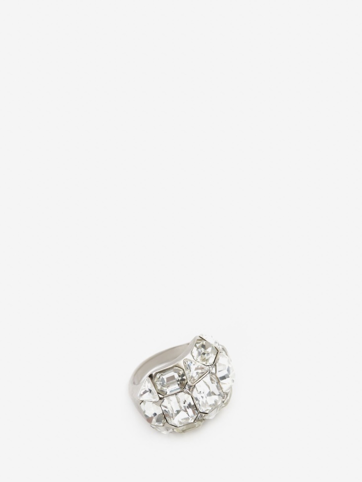 Fashion Alexander McQueen Women's Cosmic Ring Antique Silver