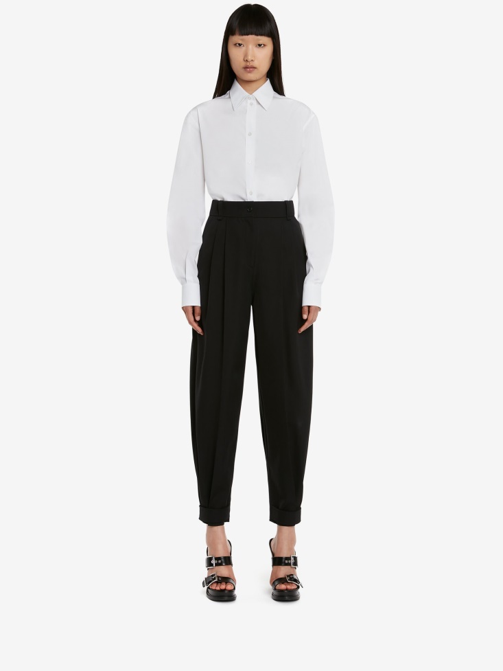 Women's Military Trousers Black Fashion Alexander McQueen