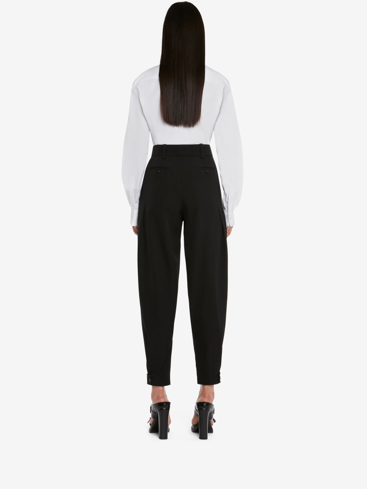 Women's Military Trousers Black Fashion Alexander McQueen