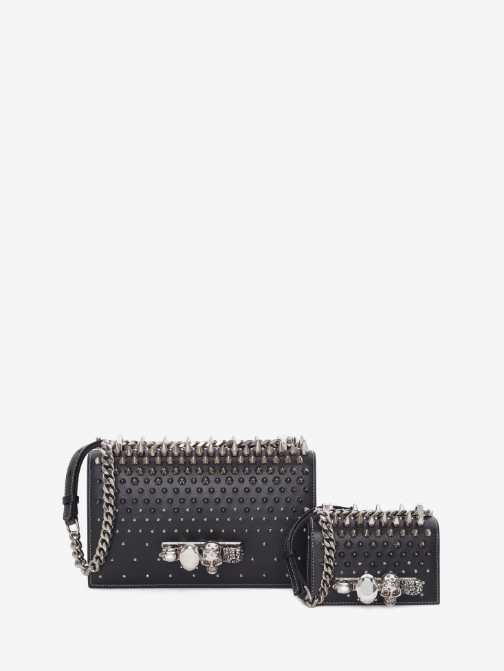 Fashion Alexander McQueen Black Women's Jewelled Satchel