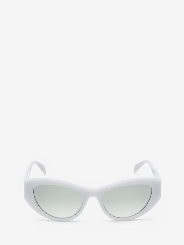 Opal Light Blue Women's Seal Logo Cat-Eye Sunglasses Fashion Alexander McQueen
