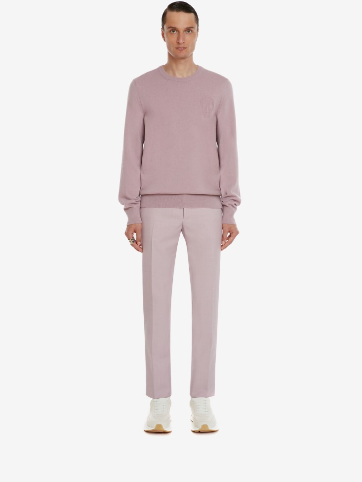 Lilac Fashion Alexander McQueen Men's Skull Crew Neck Jumper