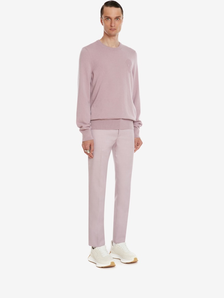 Lilac Fashion Alexander McQueen Men's Skull Crew Neck Jumper