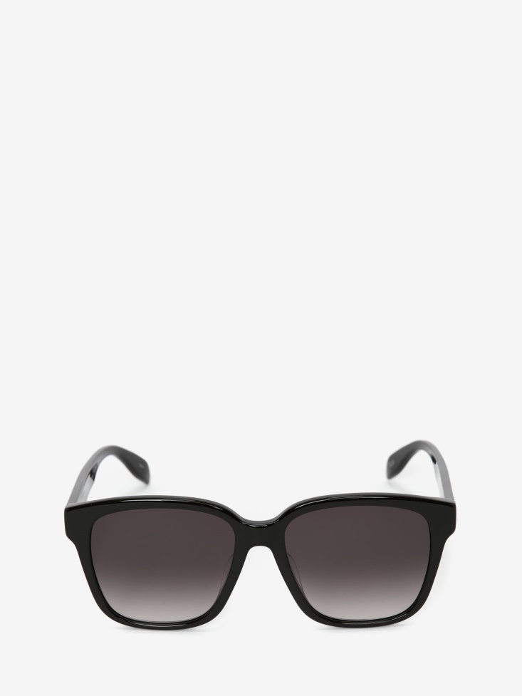 Fashion Alexander McQueen Black/White Women's in Graffiti Square Sunglasses