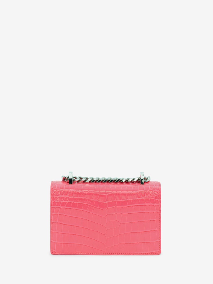 Women's Mini Jewelled Satchel Fashion Alexander McQueen Neon Pink