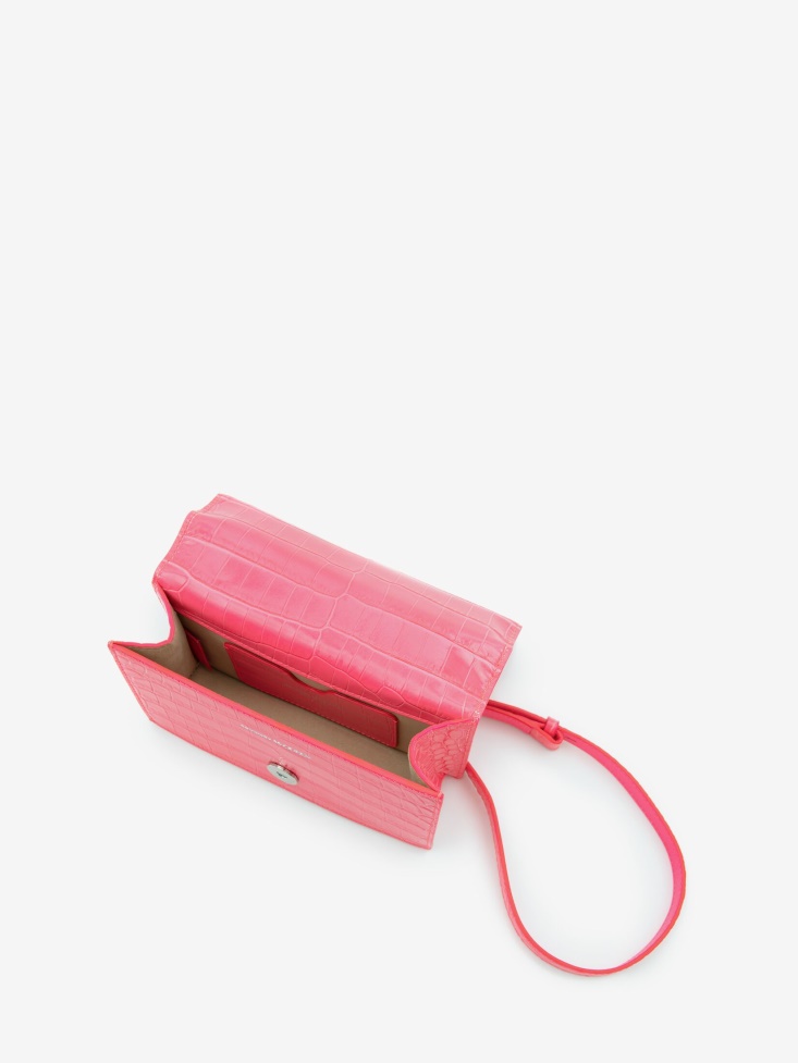 Women's Mini Jewelled Satchel Fashion Alexander McQueen Neon Pink